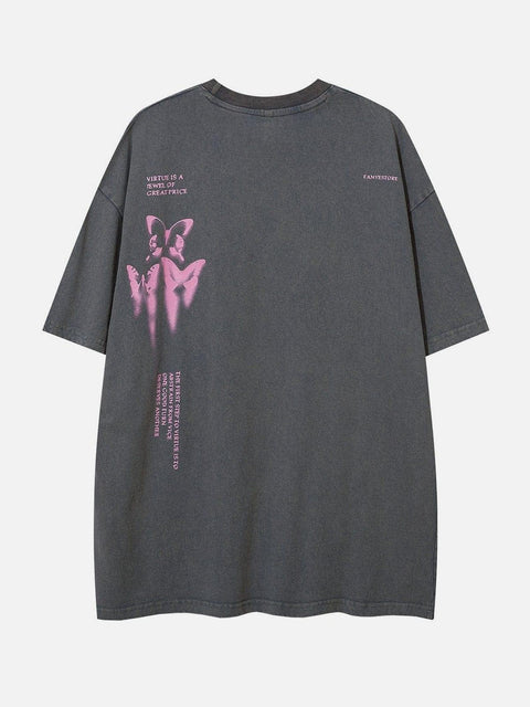 Unreal Butterfly Washed Tee - Anagoc