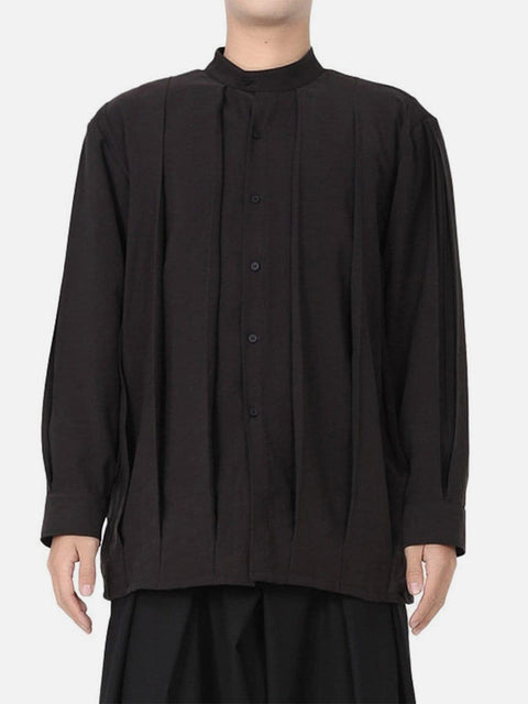 Oversize Fold Long Sleeve Shirt - Anagoc