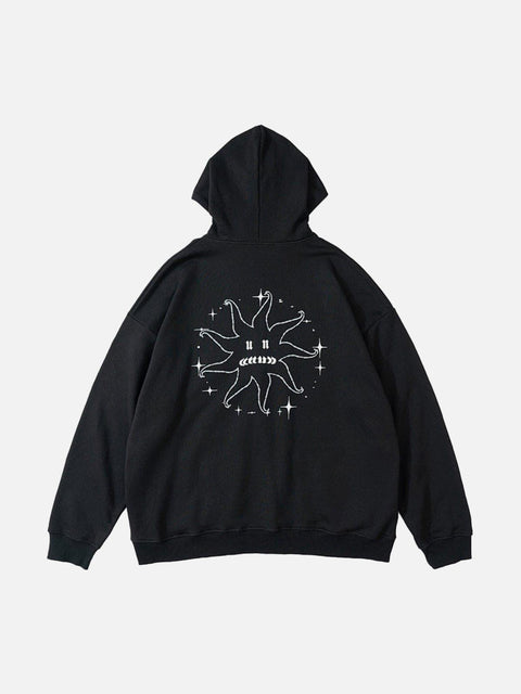 Circus Sun Print Hoodie - Anagoc