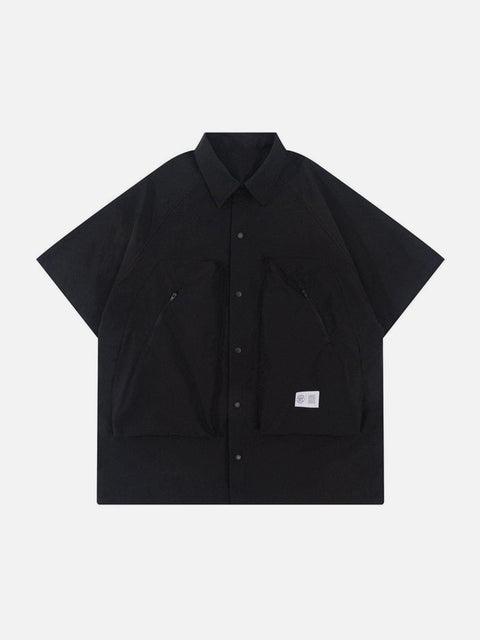 Big Pocket Zipper Shirt - Anagoc