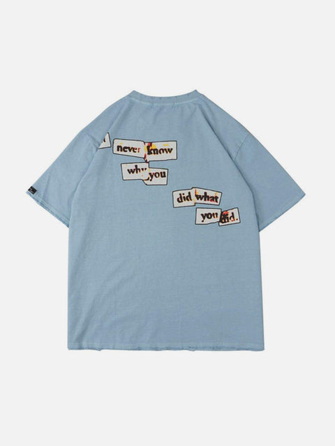Distorted Portrait Graphic Cotton Tee - Anagoc