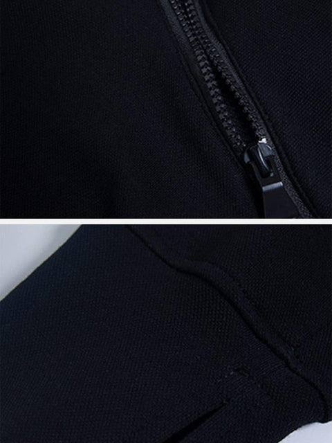 Functional Double Zipper Turtleneck Hoodies - Anagoc
