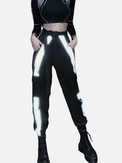 Reflective Strip Cargo Pants - Anagoc