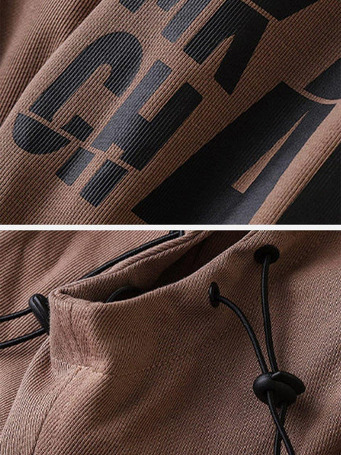 Fake Two Symmetry Print Hoodie - Anagoc