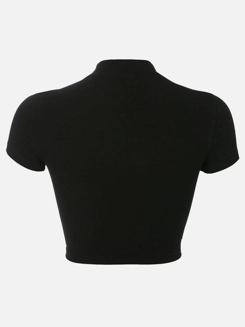 Techwear Slim Ribbons Short Sleeve T-shirt - Anagoc
