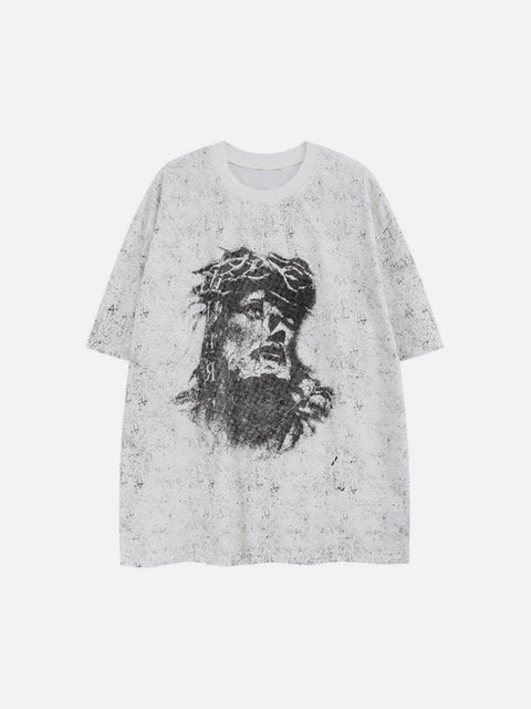 Sculpture Cotton Graphic Tee - Anagoc