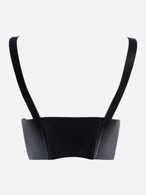 Personalized Punk Strap PU Sling Vest - Anagoc