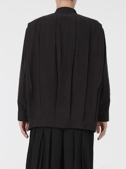 Oversize Fold Long Sleeve Shirt - Anagoc