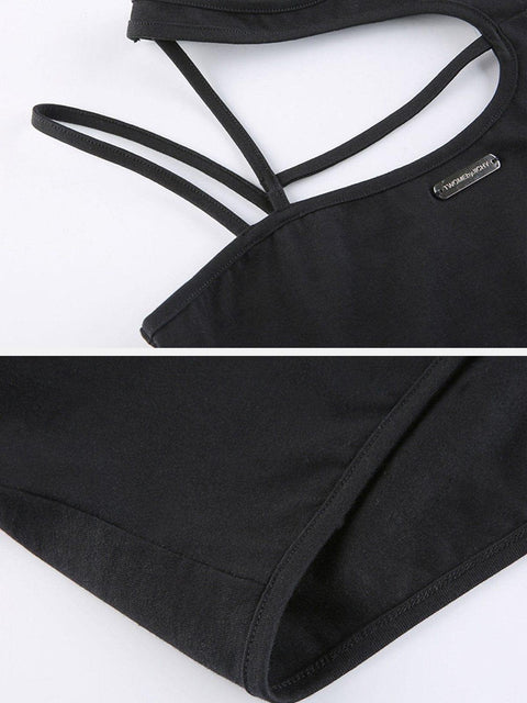 Irregular Hollow Slim Vest - Anagoc