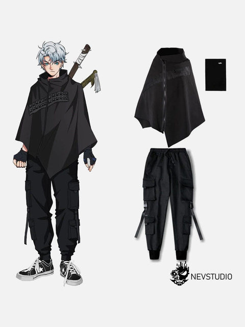 Cyberpunk Zip Up Cape - Anagoc