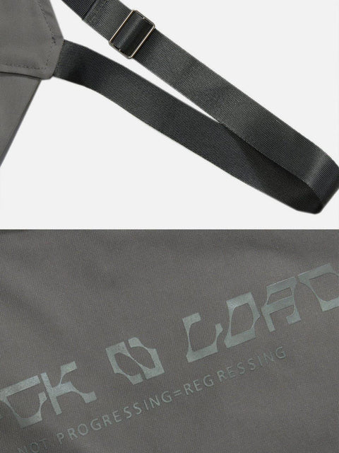 Function Metal Zipper Buckle Vest - Anagoc