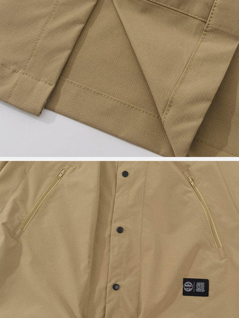 Big Pocket Zipper Shirt - Anagoc