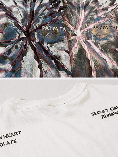 Leaf Letters Graphic Tee - Anagoc