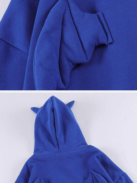 Devil Wings Decoration Hoodie - Anagoc