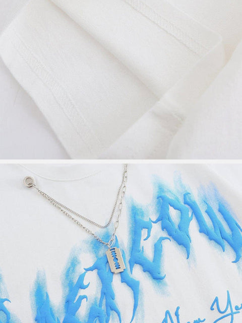 Graffiti Letters Necklace Tee - Anagoc