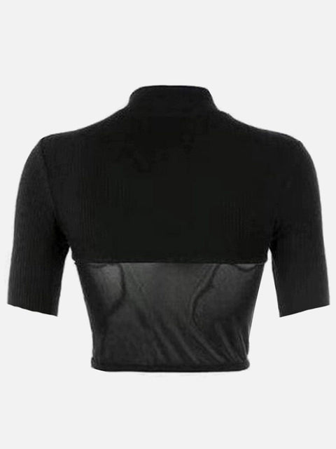 Translucent Short Sleeve T Shirt - Anagoc