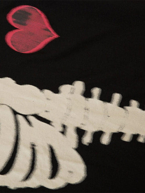 Skeleton Love Graphic Tee - Anagoc