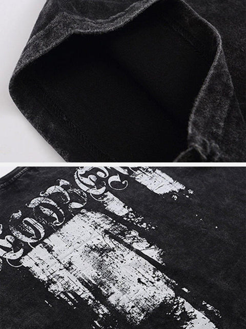 Dark Forest Cotton Washed Graphic Tee - Anagoc