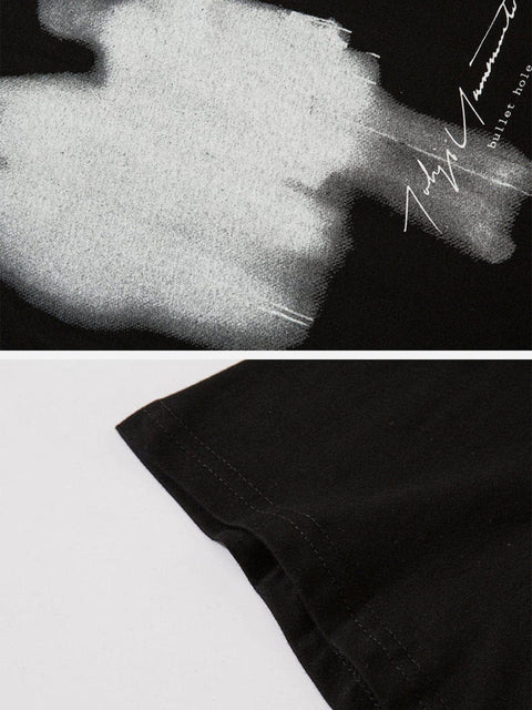 Graffiti Silhouette Graphic Tee - Anagoc
