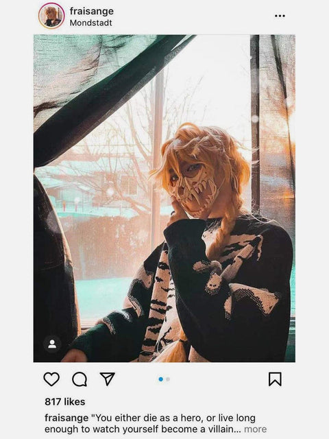 Skeleton Print Knit Sweater - Anagoc
