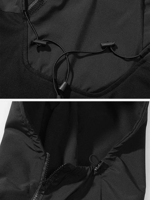 Function Hooded Drawstring Tee - Anagoc