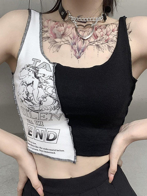 Patchwork Letters Vest - Anagoc