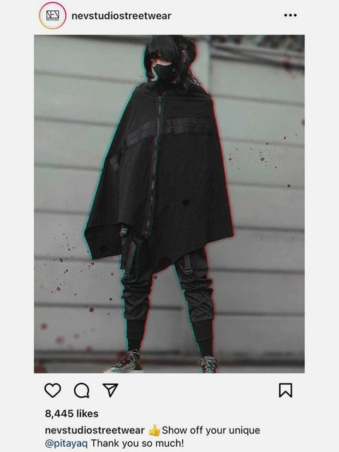 Cyberpunk Zip Up Cape - Anagoc