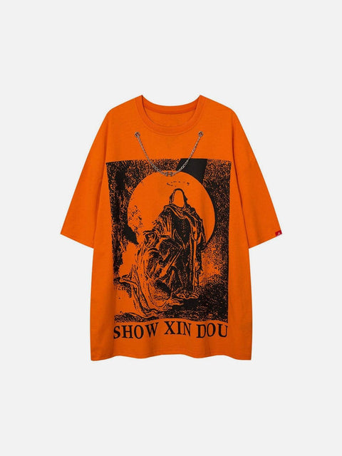 Priest Salvation Chain Graphic Tee - Anagoc