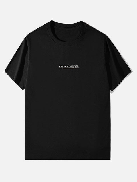 Functional Reflective Strip Print Cotton Tee - Anagoc