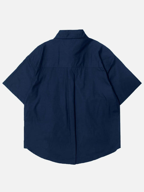 Multi Pockets Strap Shirt - Anagoc