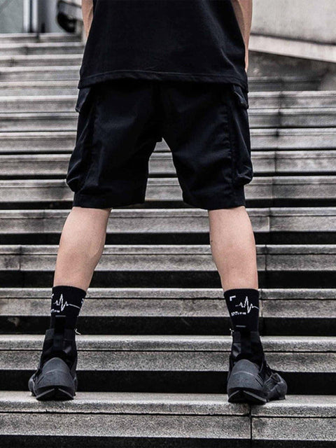 Combat Patchwork Pockets Nylon Shorts - Anagoc
