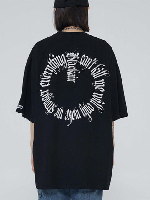 Cut Circle Letters Tee - Anagoc