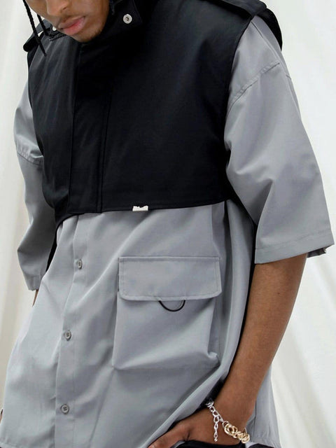 Function Irregular Cropped Vest - Anagoc