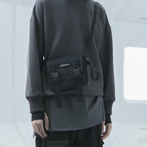 Combat Magnetic Reversible Buckle Messenger Bag - Anagoc