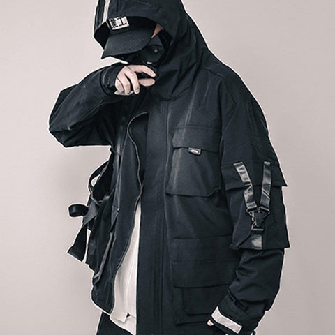 Retro Hooded Workwear Jacket - Anagoc