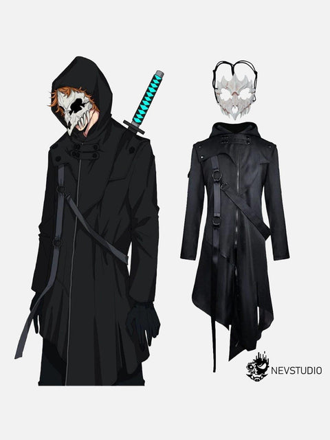 Medieval Retro Irregular Ribbons Long Cloak - Anagoc