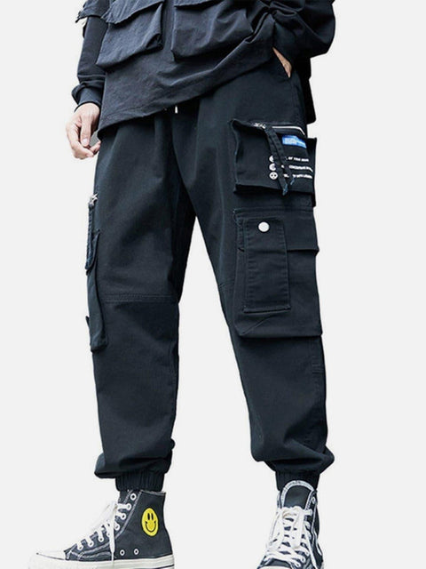 Patchwork Pockets Cargo Pants - Anagoc
