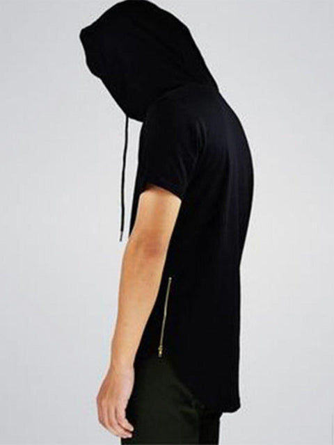 Function Side Zipper Hooded Tee - Anagoc