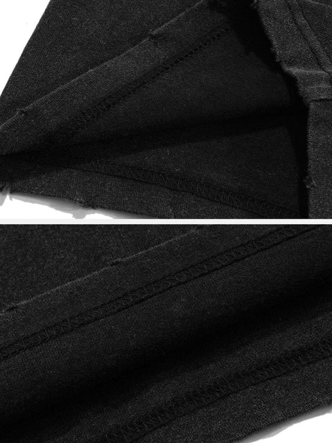 Japanese Cartoon Girl Washed Graphic Tee - Anagoc