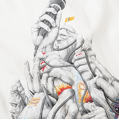 Dark Fire Flame Print Sweatshirt - Anagoc