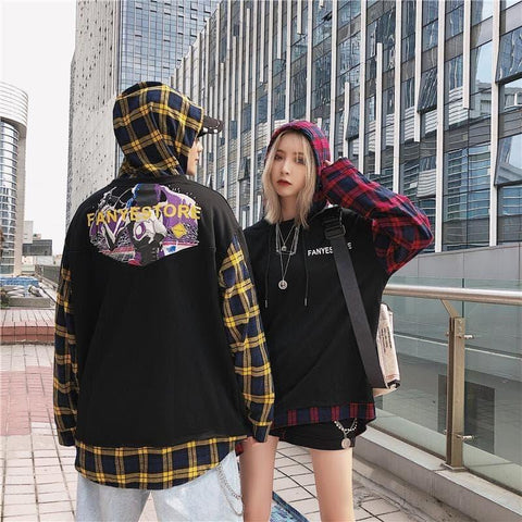 “Oversize Patchwork” Hoodie - Anagoc