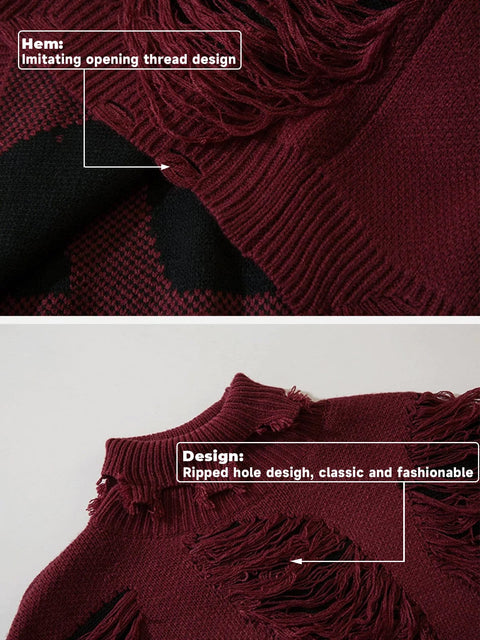 Hole Cut Out Sweater
