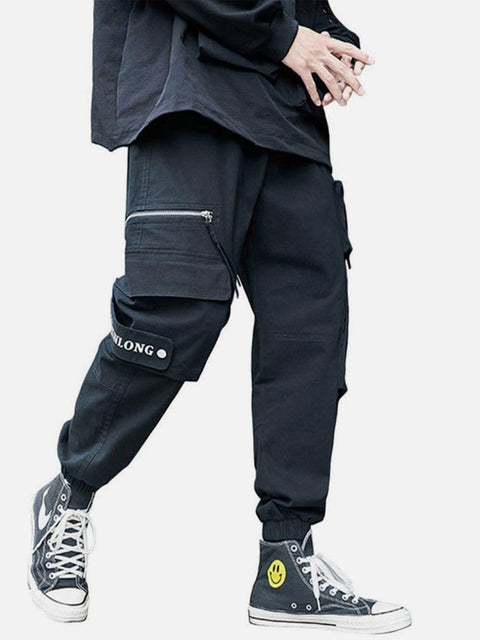 Patchwork Pockets Cargo Pants - Anagoc