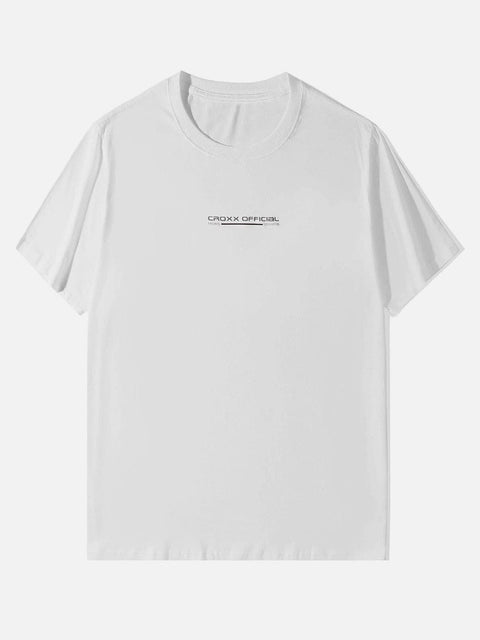 Functional Reflective Strip Print Cotton Tee - Anagoc