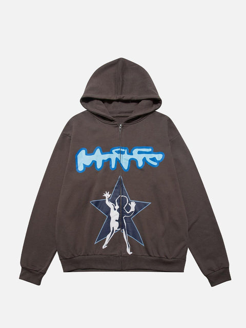 Star Kid Print Hoodie - Anagoc