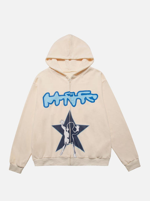 Star Kid Print Hoodie - Anagoc