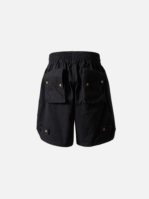Button Pockets Cargo Shorts - Anagoc