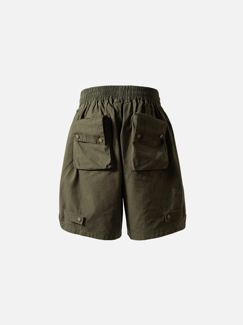 Button Pockets Cargo Shorts - Anagoc
