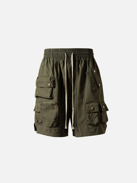 Button Pockets Cargo Shorts - Anagoc