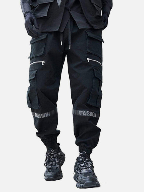 Techwear Multi Pockets Print Cargo Pants - Anagoc